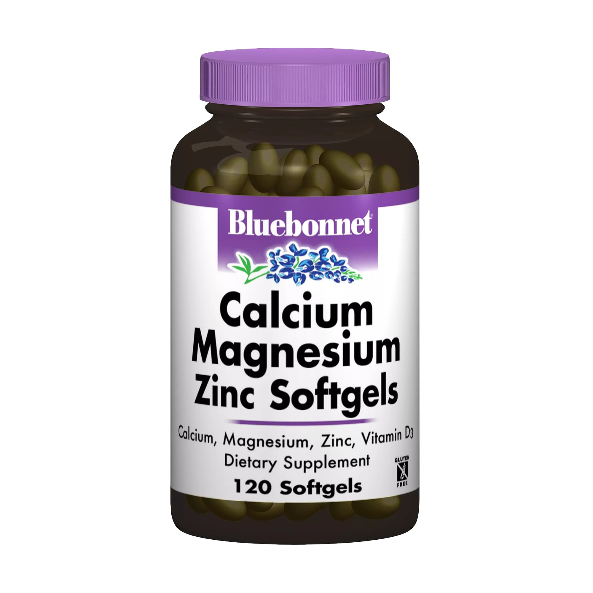 Кальцій, магній та цинк Bluebonnet Nutrition Calcium Magnesium Zinc Softgels, 120 желатинових капсул