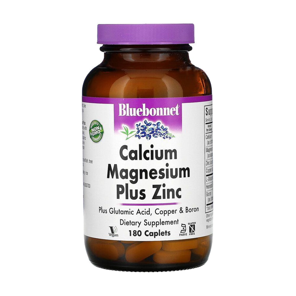 Кальцій, магній та цинк Bluebonnet Nutrition Calcium Magnesium Plus Zinc, 180 капсул
